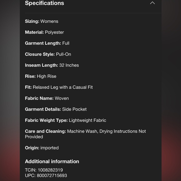 Womens Drawstring Button Fly - Elastic Waist Relaxed Fit Wide Leg Pants Black M - Picture 3 of 9